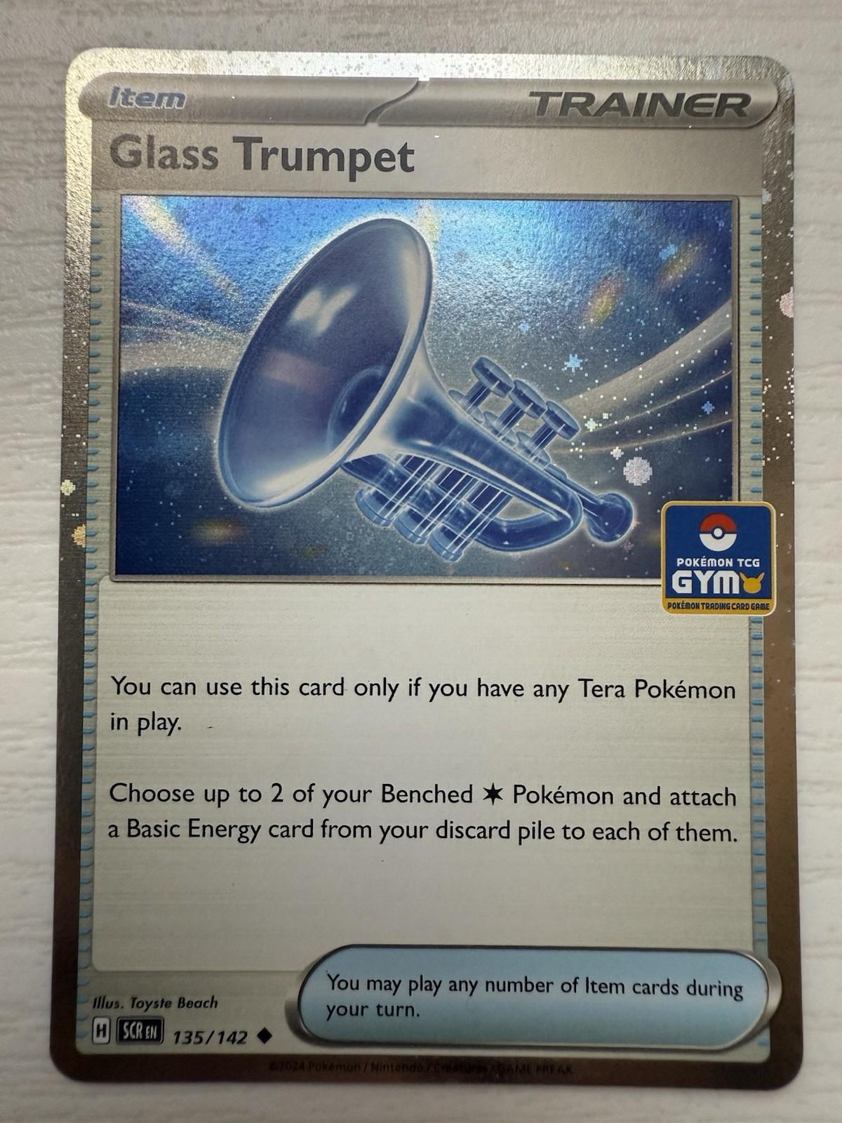 Stellar Crown Glass Trumpet [Gym-Stamp] Pokémon card